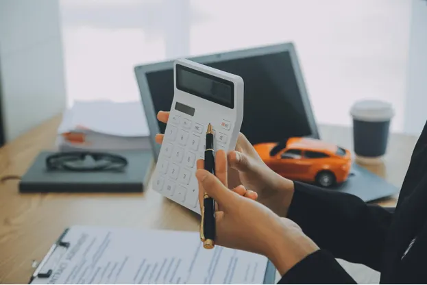 Calculator with loan documents